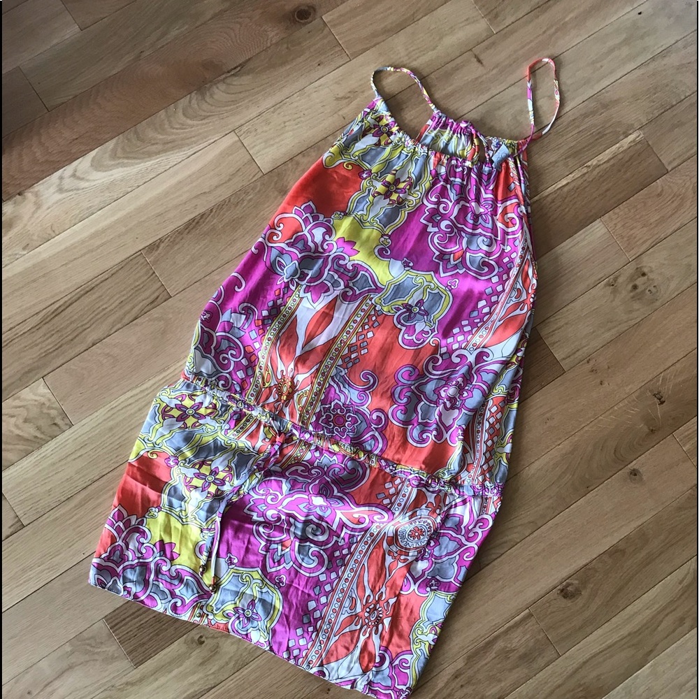 Alex & Trixie 🌸Summer Print Silk Dress/Tunic szM - Picture 2 of 4